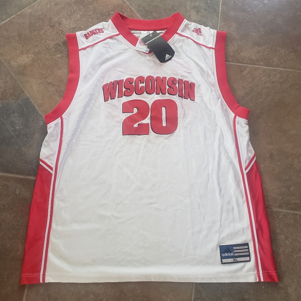 Wisconsin Badgers #20 Adidas Basketball Jersey